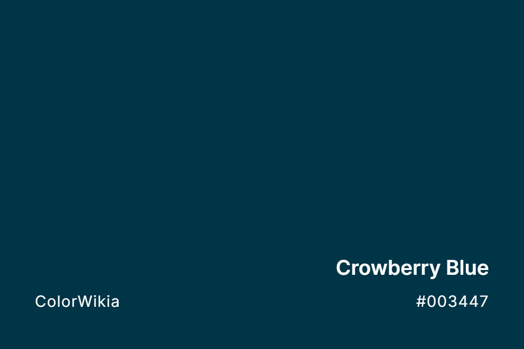 Crowberry Blue Color – #003447: Codes and Complete Breakdown