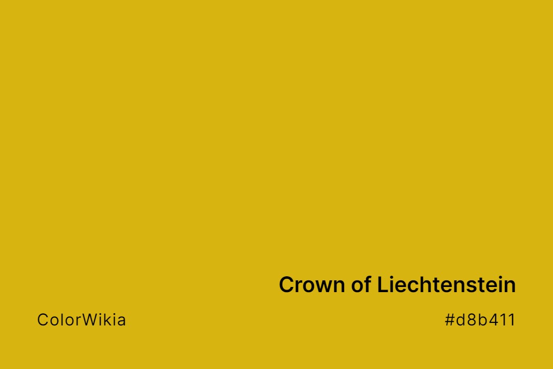 crown of liechtenstein color d8b411