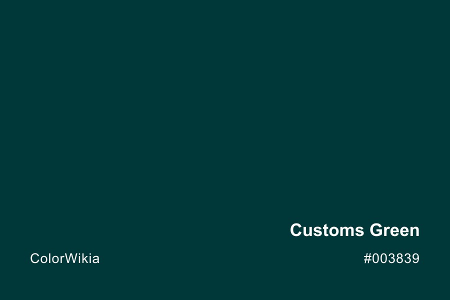 Customs Green Color – #003839: Codes and Complete Breakdown