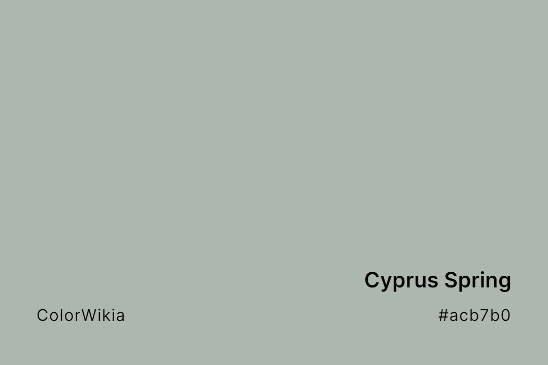 Cyprus Spring Color – #acb7b0: Codes and Complete Breakdown