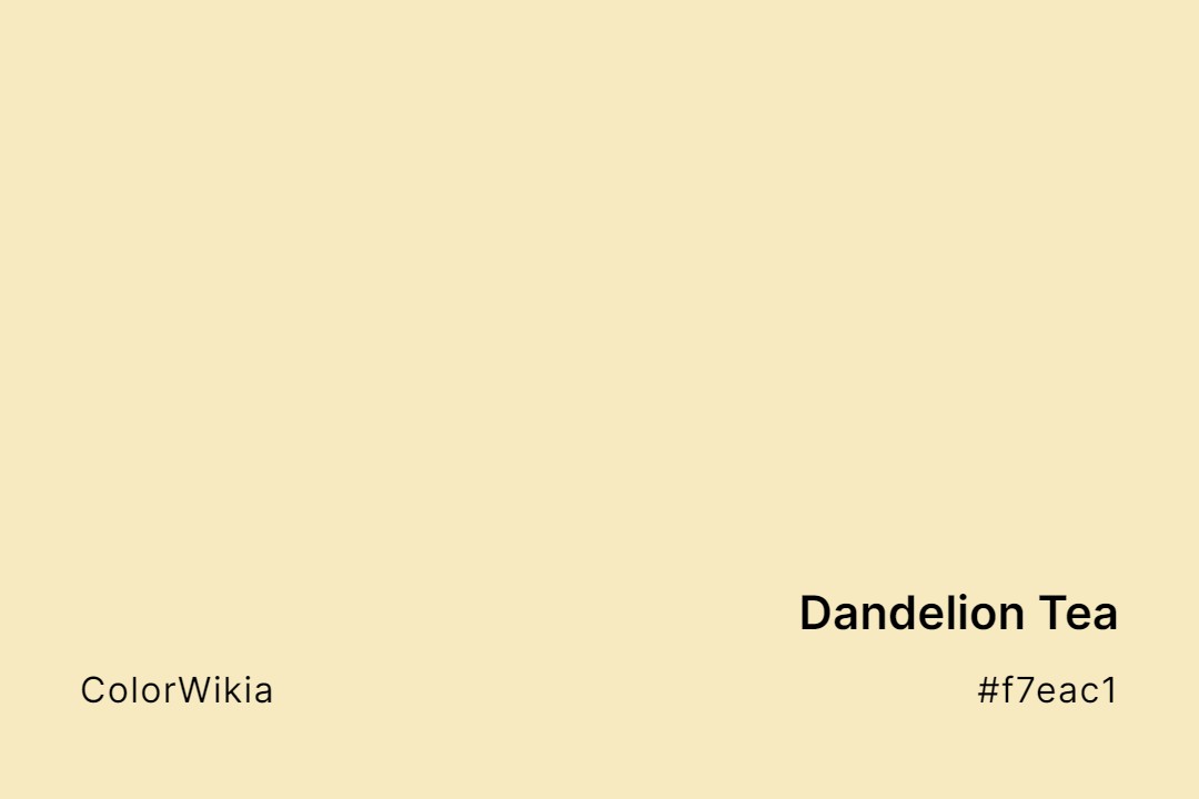 dandelion tea color f7eac1