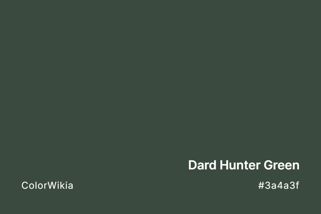 Dard Hunter Green Color – #3a4a3f: Codes and Complete Breakdown
