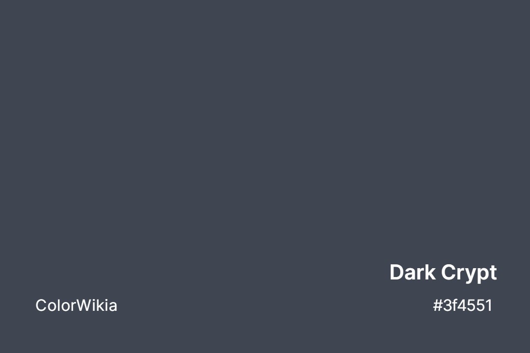 Dark Crypt Color – #3f4551: Codes and Complete Breakdown
