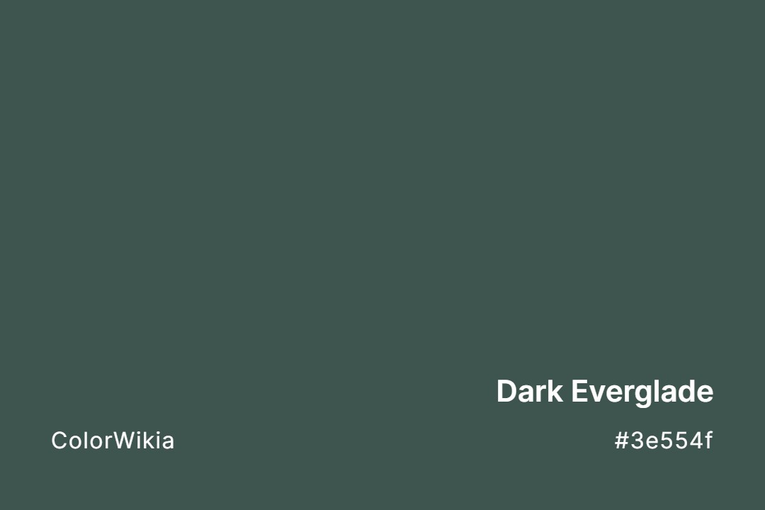 Dark Everglade Color – #3e554f: Codes and Complete Breakdown