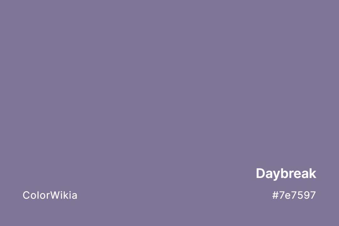 Daybreak Color – #7e7597: Codes and Complete Breakdown