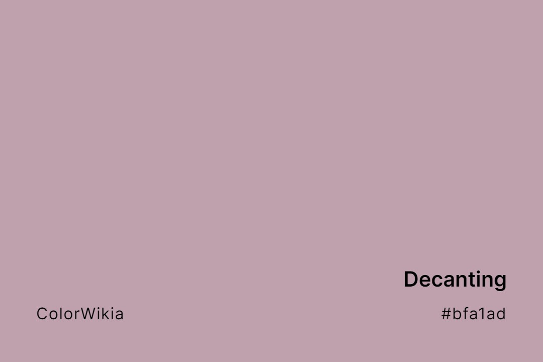 Decanting Color – #bfa1ad: Codes and Complete Breakdown