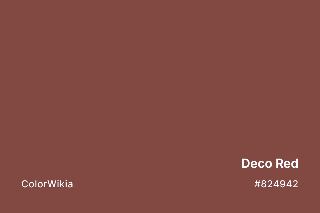 Deco Red Color – #824942: Codes and Complete Breakdown
