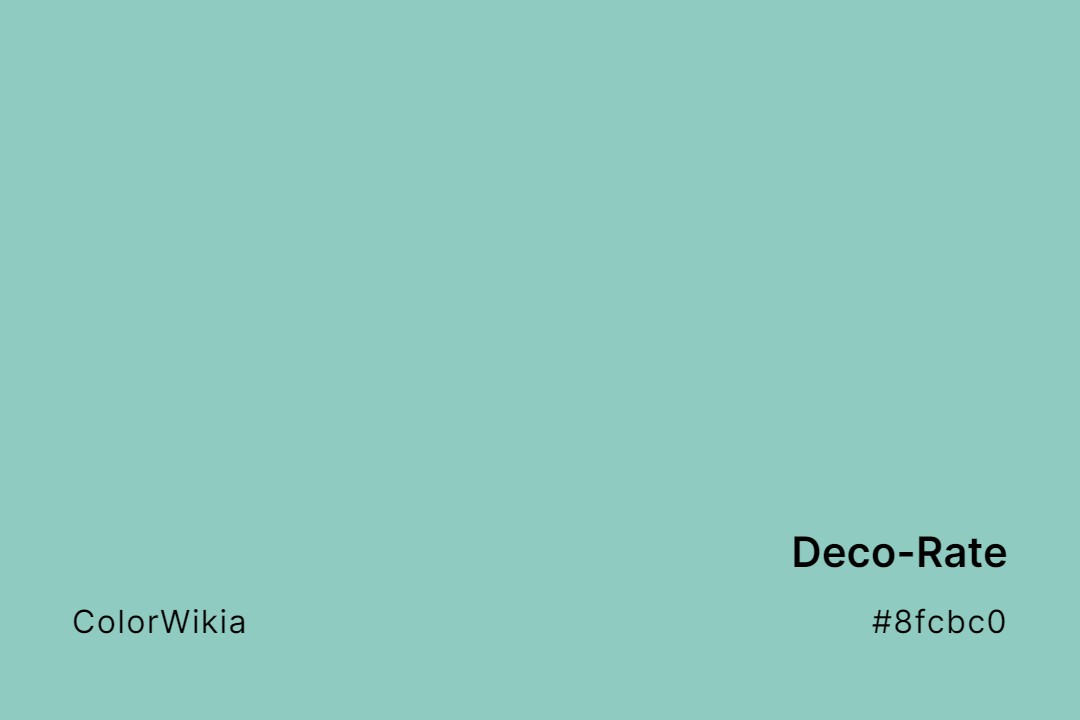 Deco-Rate Color – #8fcbc0: Codes and Complete Breakdown