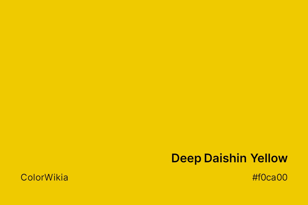 Deep Daishin Yellow Color – #f0ca00: Codes and Complete Breakdown