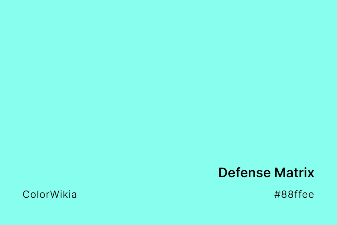 Defense Matrix Color – #88ffee: Codes and Complete Breakdown
