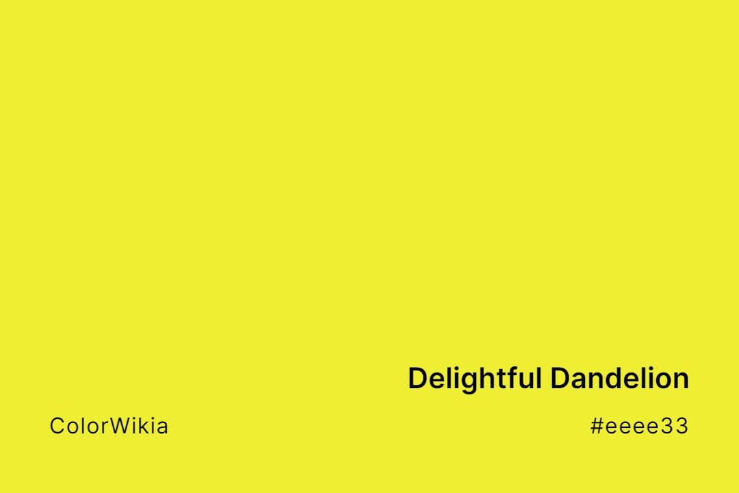 delightful dandelion color eeee33