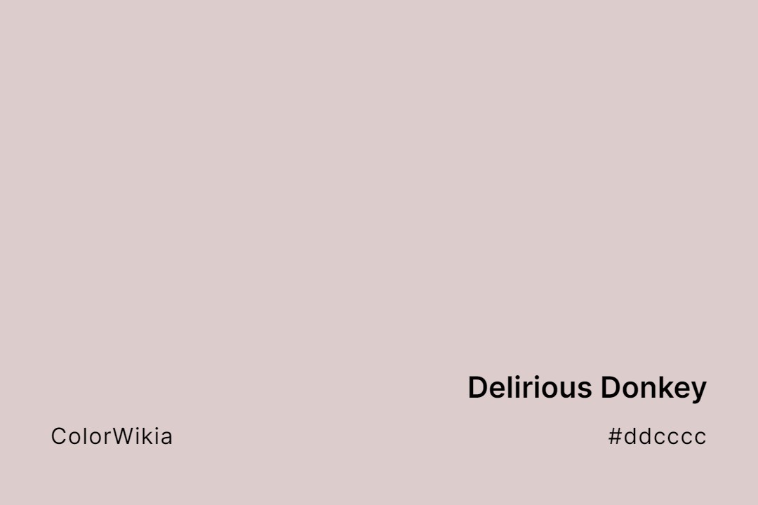 Delirious Donkey Color – #ddcccc: Codes and Complete Breakdown