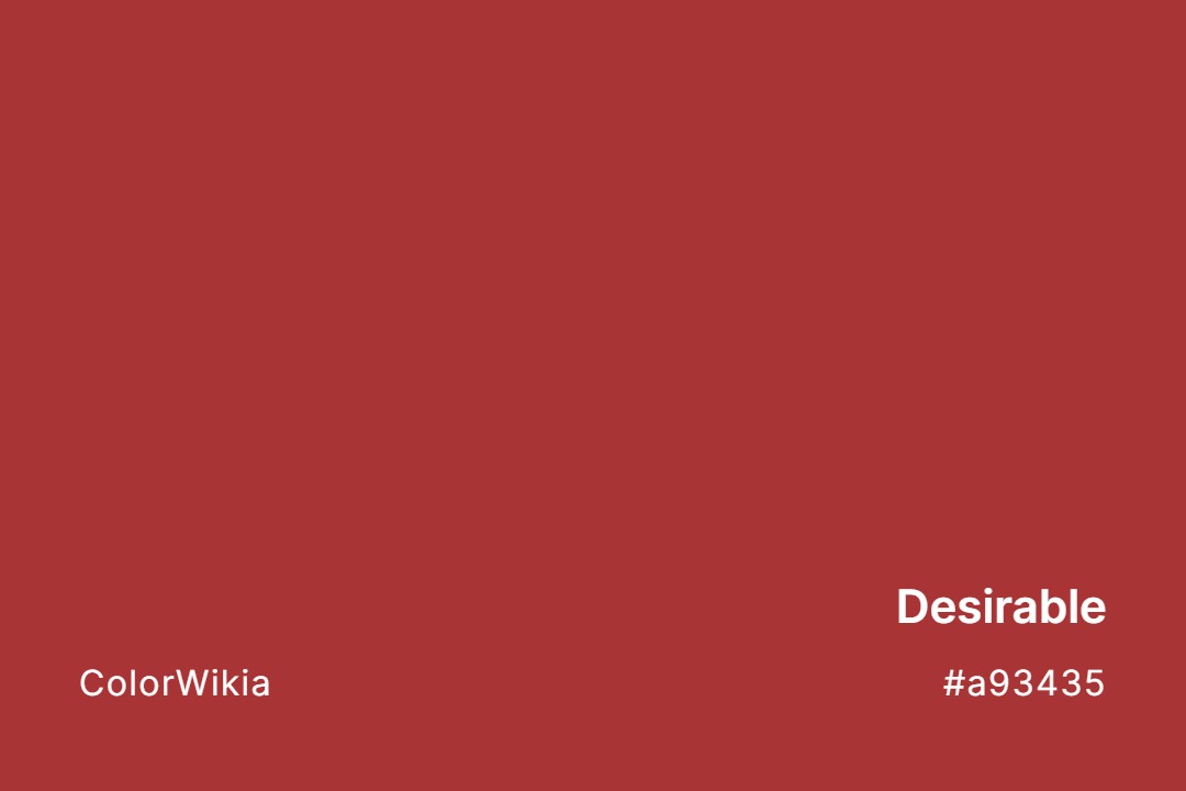 Desirable Color – #a93435: Codes and Complete Breakdown
