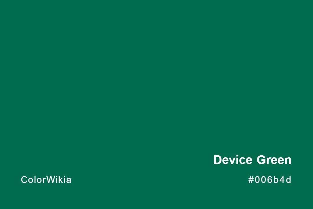 Device Green Color – #006b4d: Codes and Complete Breakdown