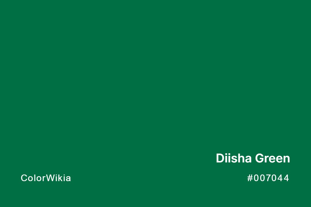 Diisha Green Color – #007044: Codes and Complete Breakdown