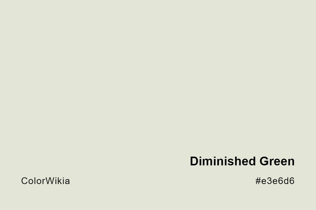 Diminished Green Color – #e3e6d6: Codes and Complete Breakdown