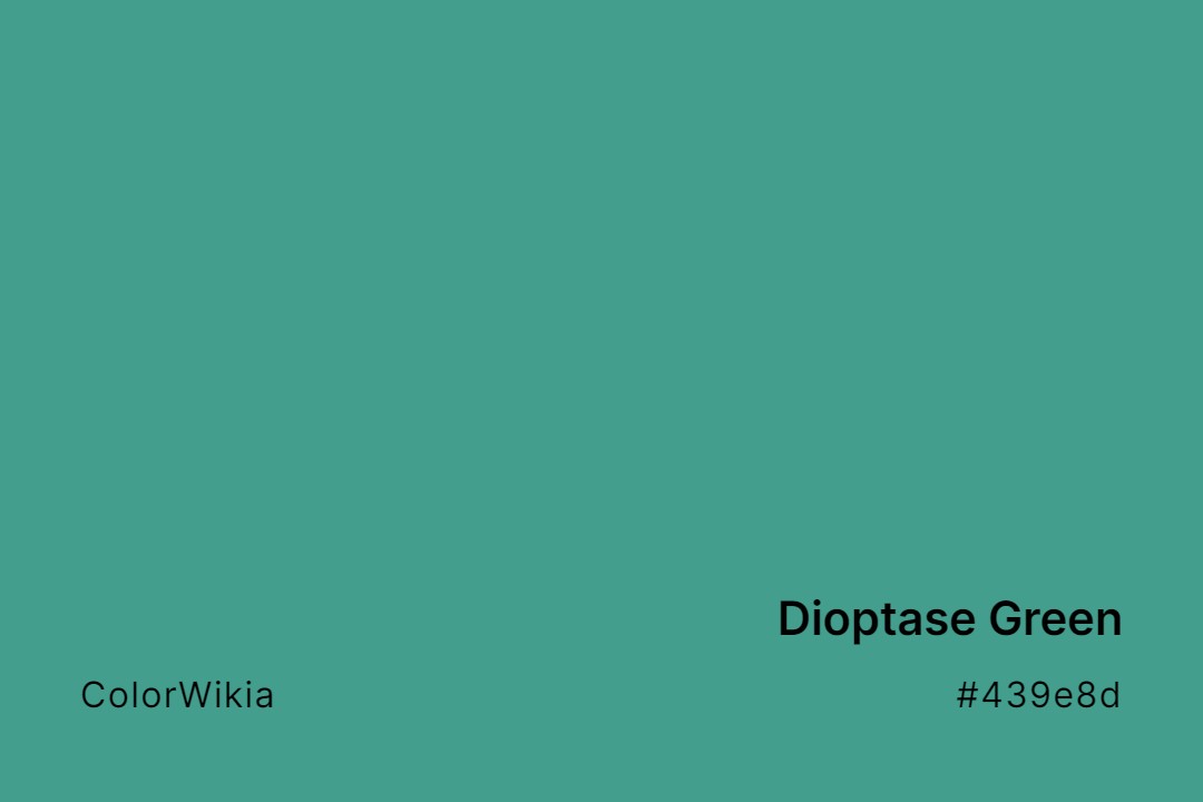 Dioptase Green Color – #439e8d: Codes and Complete Breakdown