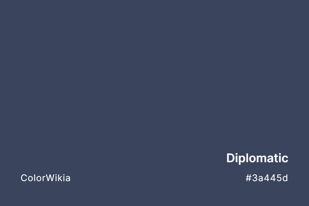 Diplomatic Color – #3a445d: Codes and Complete Breakdown