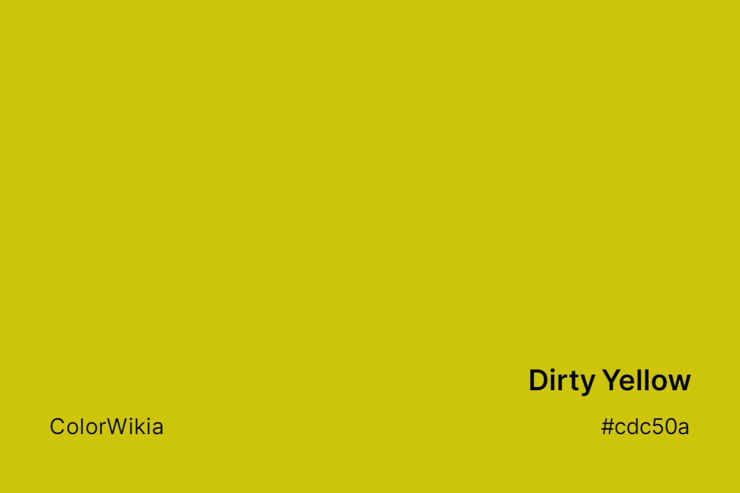 dirty yellow color cdc50a