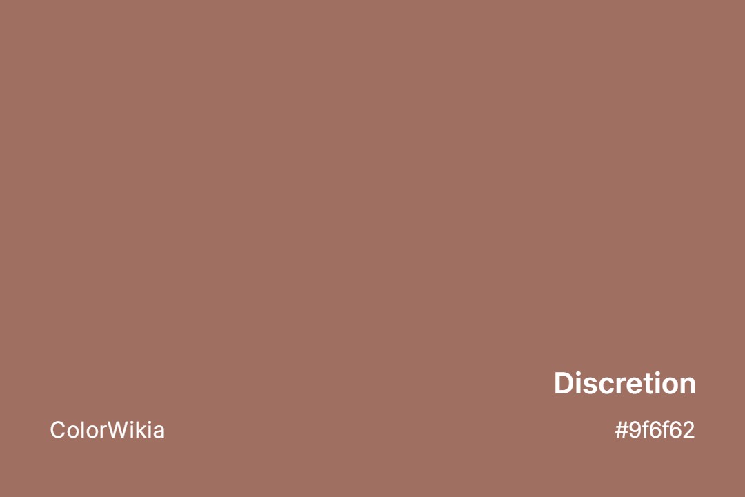 Discretion Color – #9f6f62: Codes and Complete Breakdown