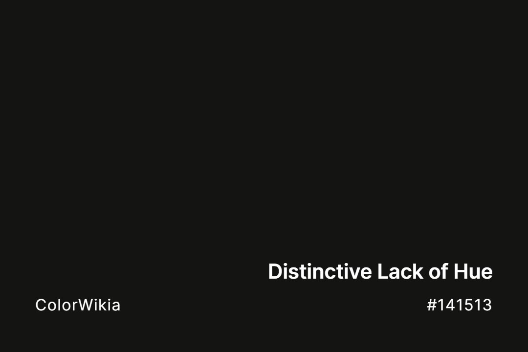 Distinctive Lack of Hue Color – #141513: Codes and Complete Breakdown