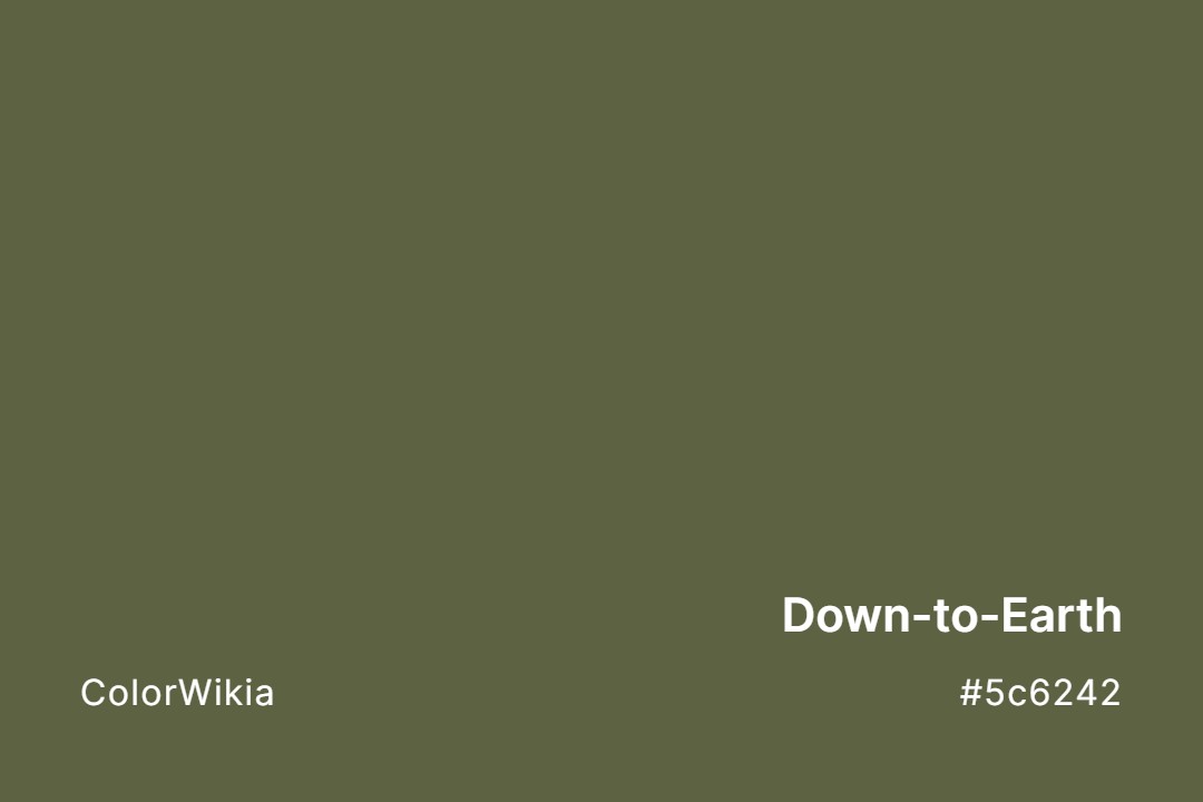 Down-to-Earth Color – #5c6242: Codes and Complete Breakdown