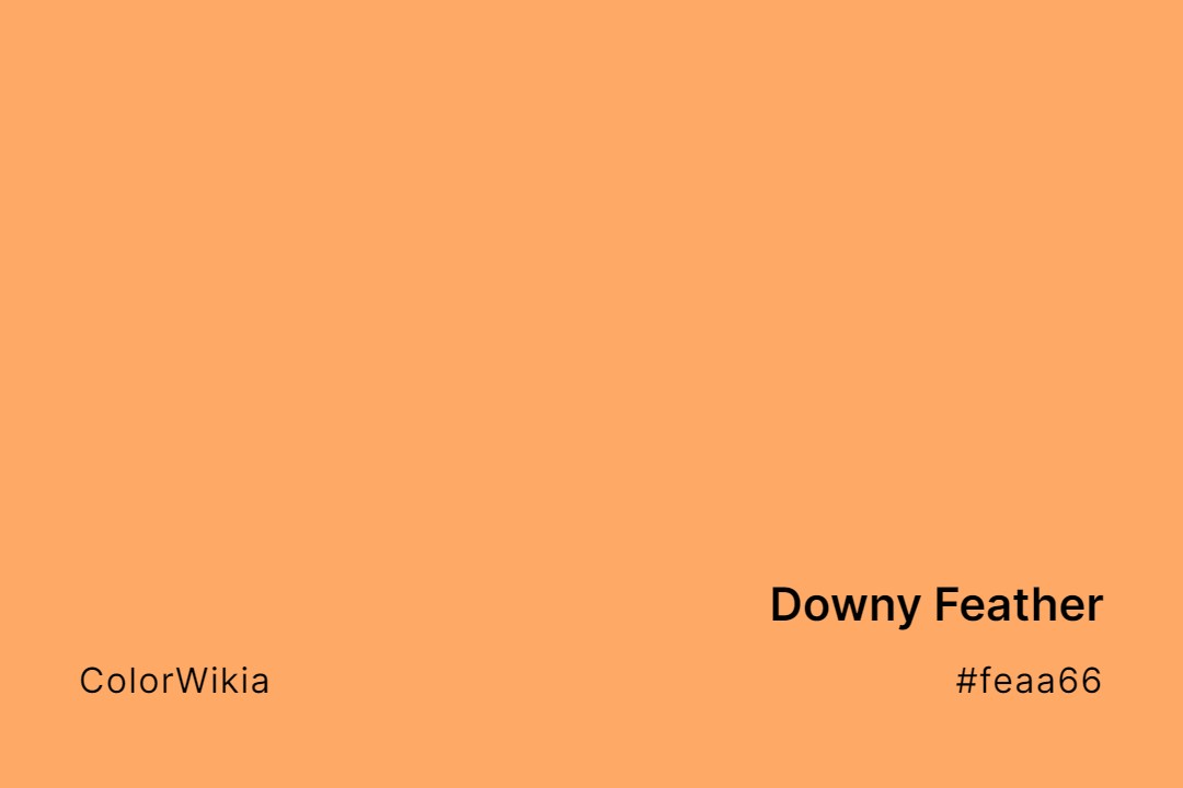downy feather color feaa66