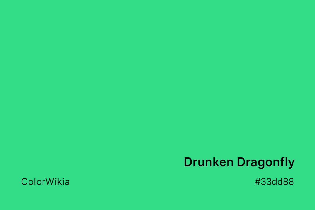 drunken dragonfly color 33dd88