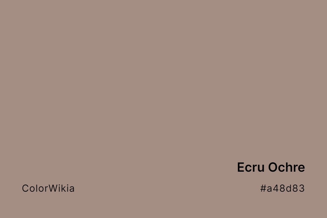 ecru ochre color a48d83