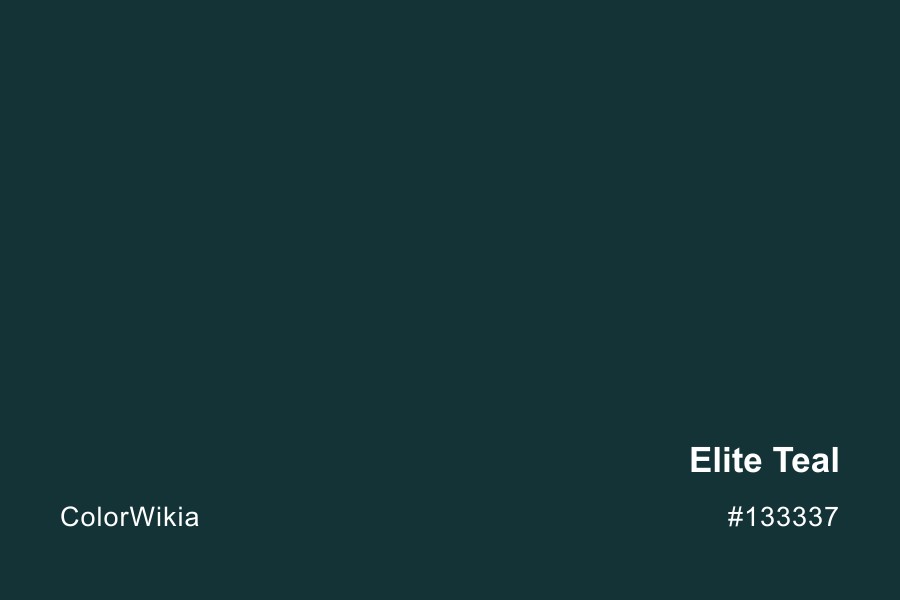 elite teal color 133337