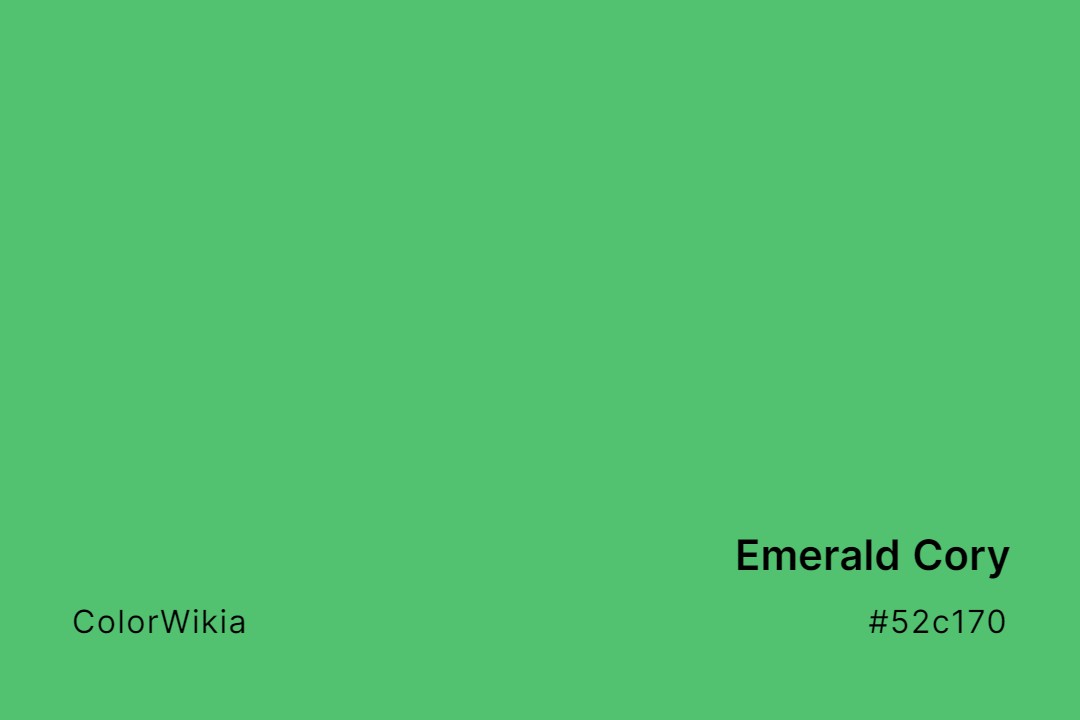 Emerald Cory Color – #52c170: Codes and Complete Breakdown