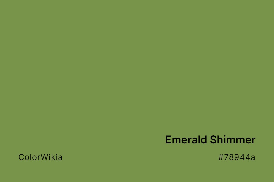 emerald shimmer color 78944a