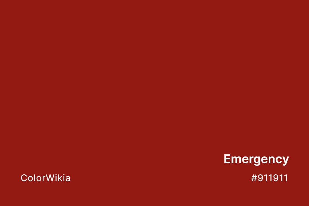 Emergency Color – #911911: Codes and Complete Breakdown