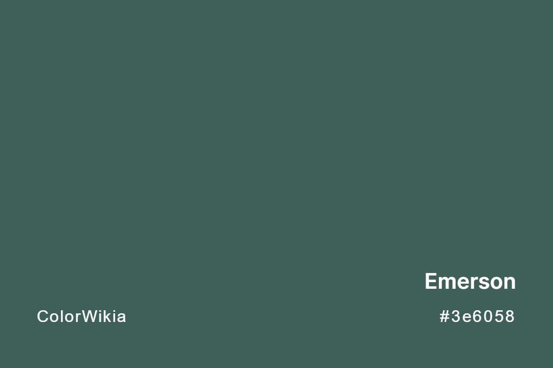 Emerson Color – #3e6058: Codes and Complete Breakdown