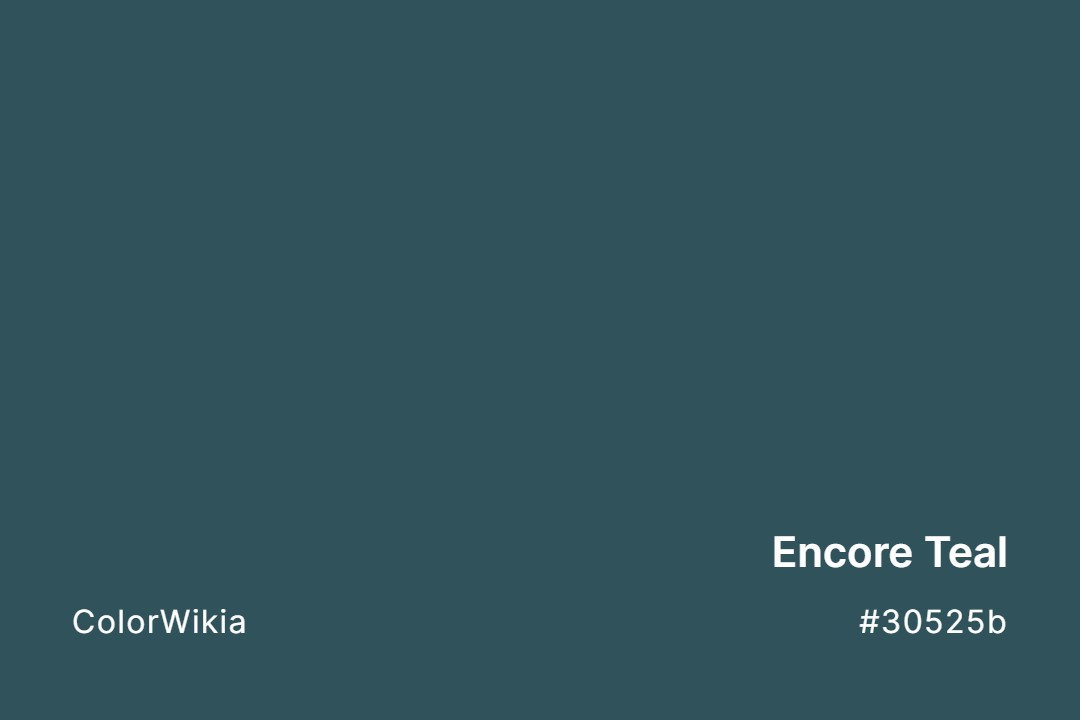 Encore Teal Color – #30525b: Codes and Complete Breakdown