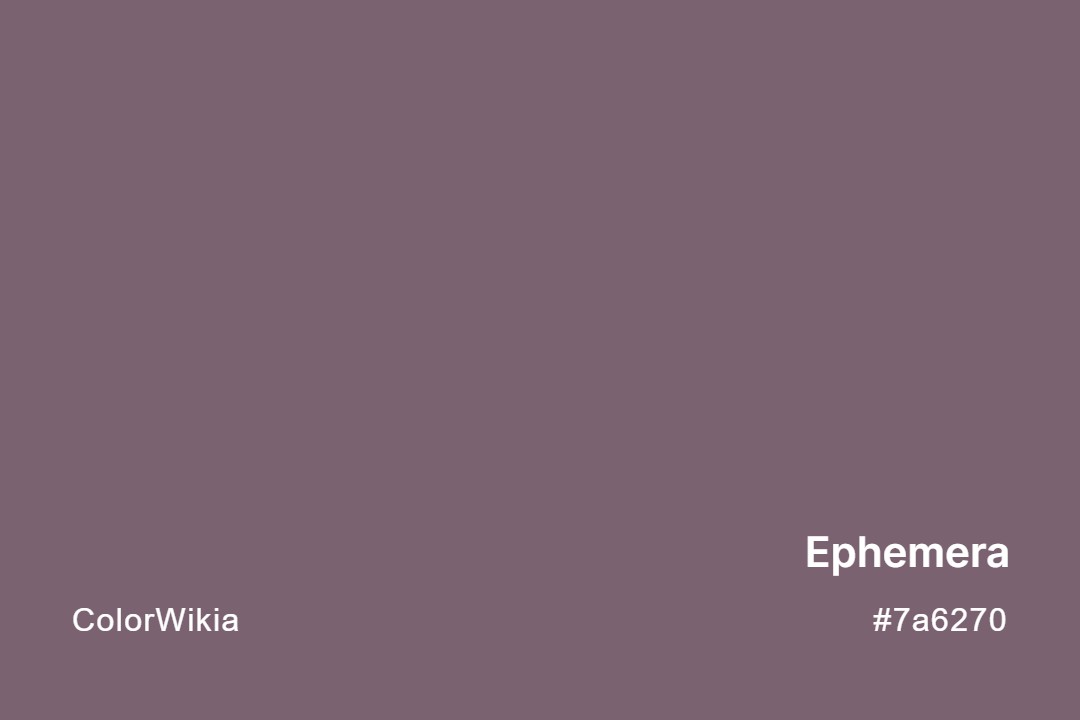 Ephemera Color – #7a6270: Codes and Complete Breakdown