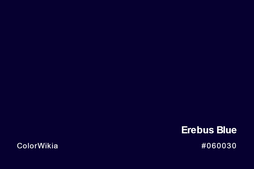 Erebus Blue Color – #060030: Codes and Complete Breakdown