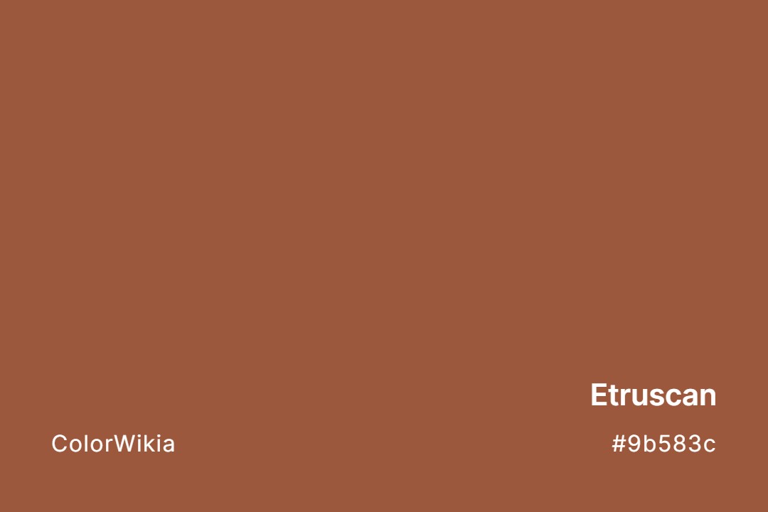 Etruscan Color – #9b583c: Codes and Complete Breakdown