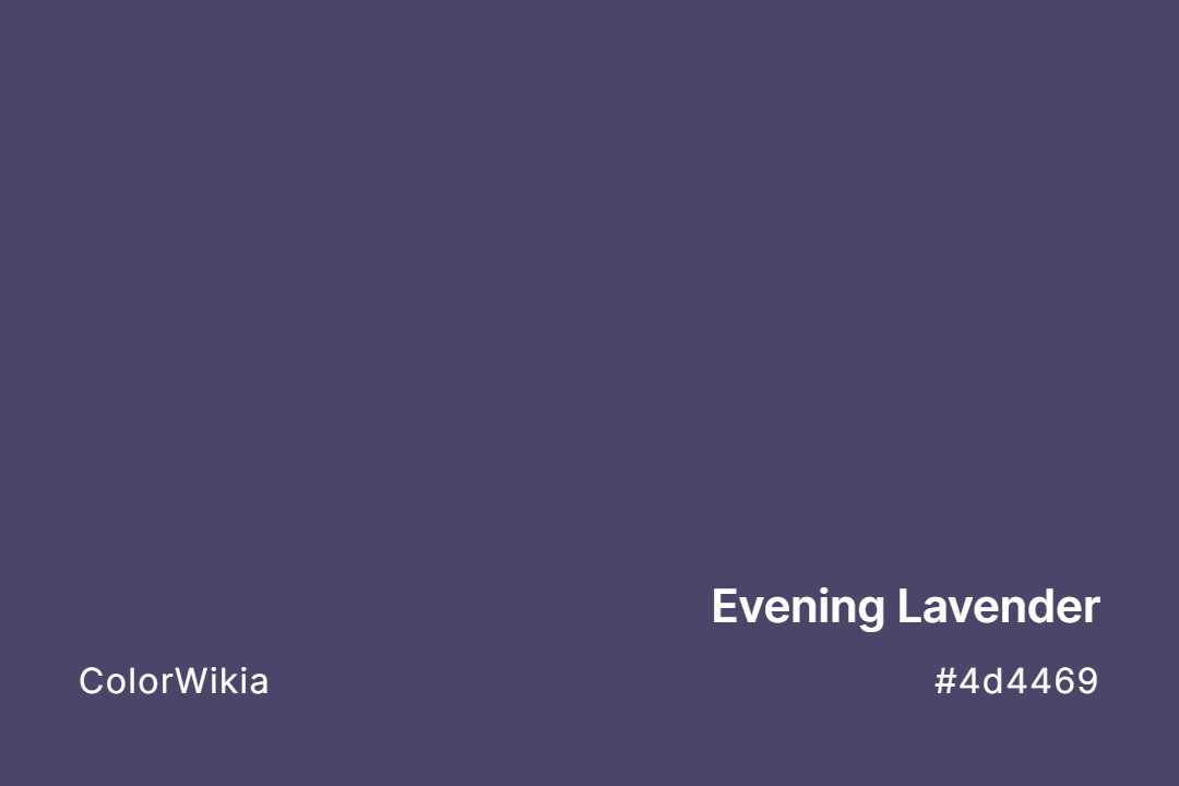 evening lavender color 4d4469