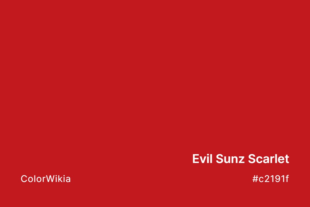evil sunz scarlet color c2191f