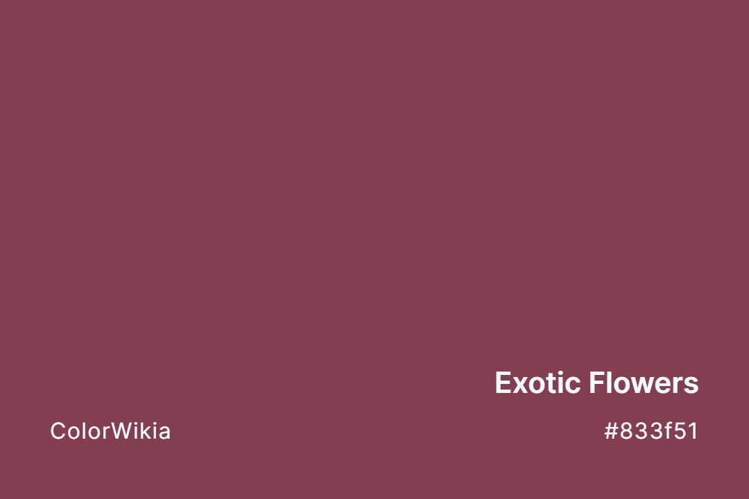 exotic flowers color 833f51