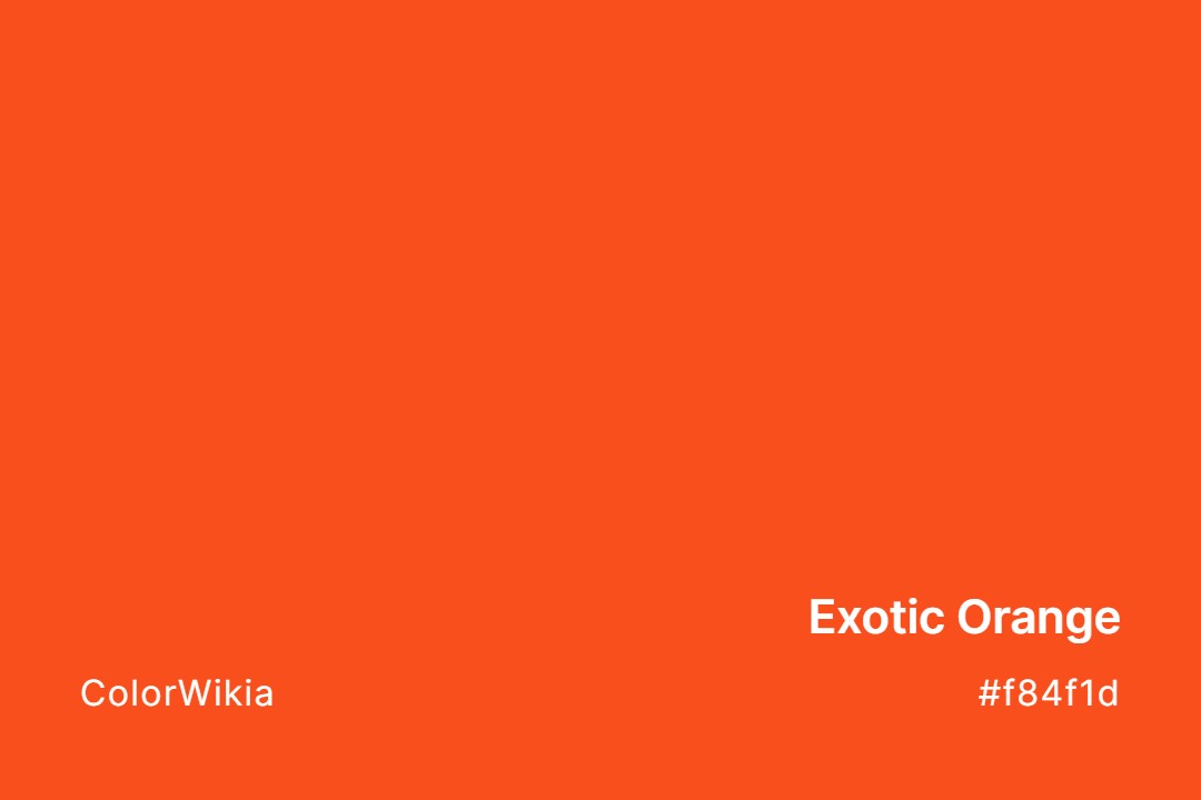 exotic orange color f84f1d