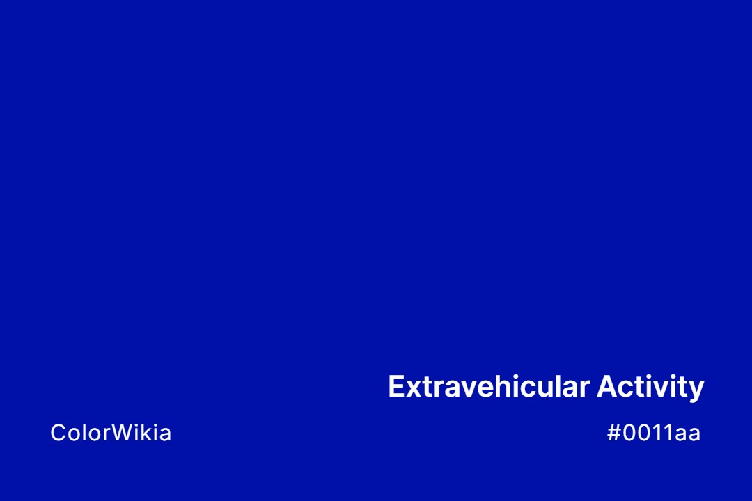 Extravehicular Activity Color – #0011aa: Codes and Complete Breakdown