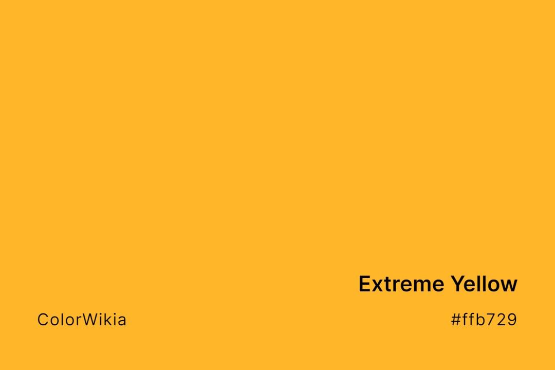 Extreme Yellow Color – #ffb729: Codes and Complete Breakdown