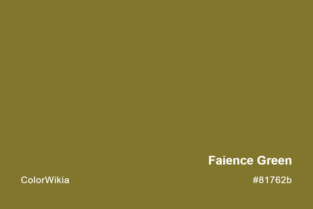Faience Green Color – #81762b: Codes and Complete Breakdown