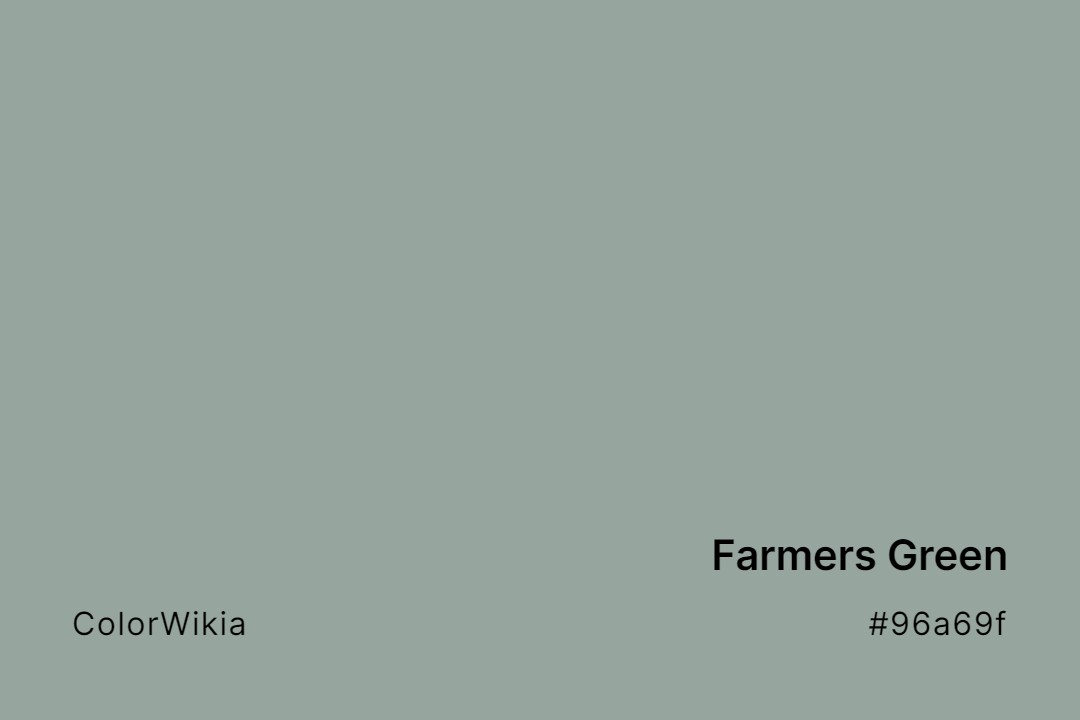 Farmers Green Color – #96a69f: Codes and Complete Breakdown