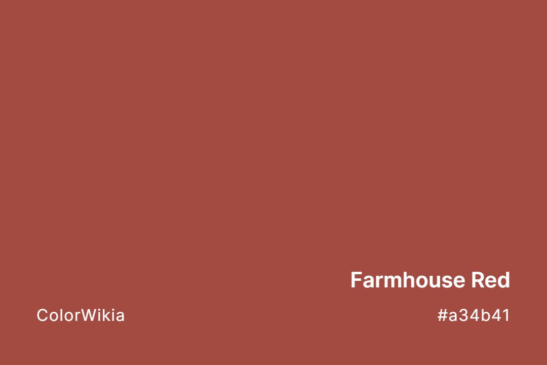 Farmhouse Red Color – #a34b41: Codes and Complete Breakdown