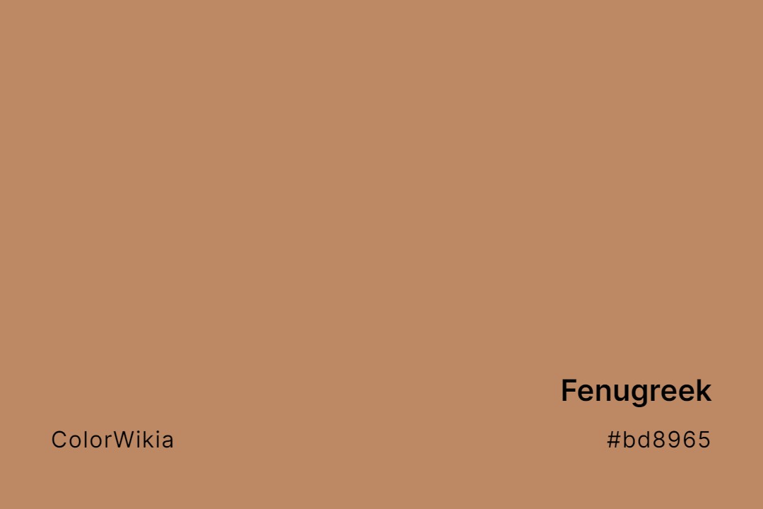 Fenugreek Color – #bd8965: Codes and Complete Breakdown
