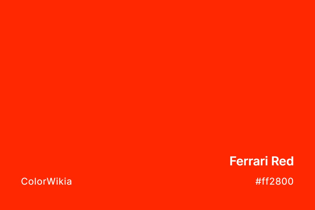 Ferrari Red Color – #ff2800: Codes and Complete Breakdown