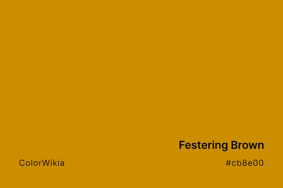 Festering Brown Color – #cb8e00: Codes and Complete Breakdown